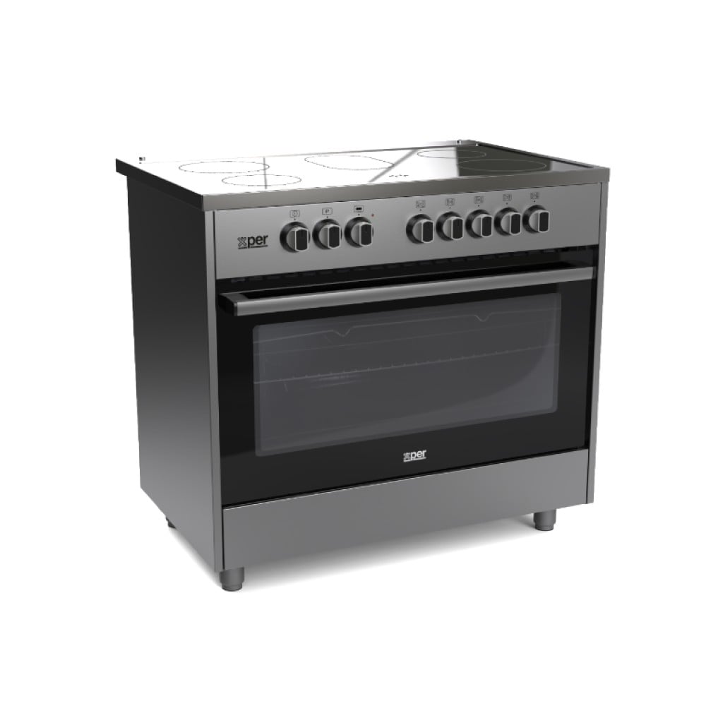 فرن كهرباء اكسبير 89.8*59.5 سم 5 عيون سيراميك مروح...