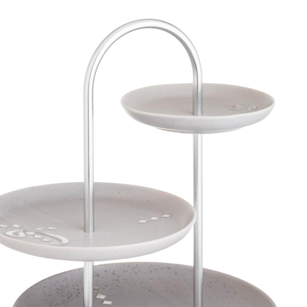 شيالة حلاوة سيراميك 3 دور لون رمادي فاتح