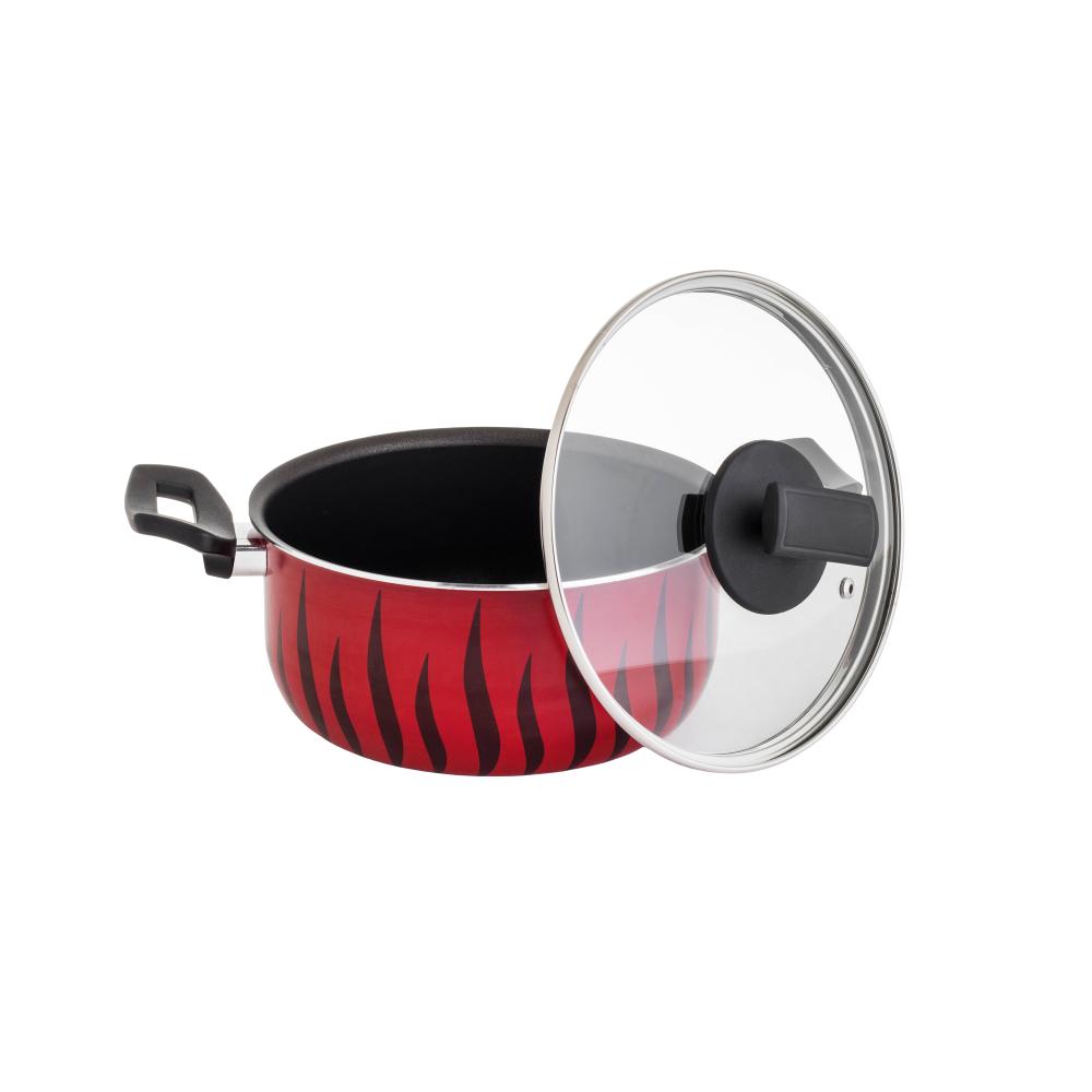 قدر تانجو من نيوفلون مع غطاء ستيل 20 سم