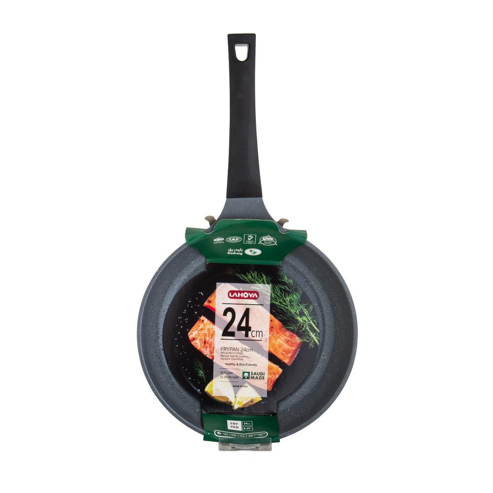 طاوة جرانيت لاهويا مقاس 24 سم رمادي