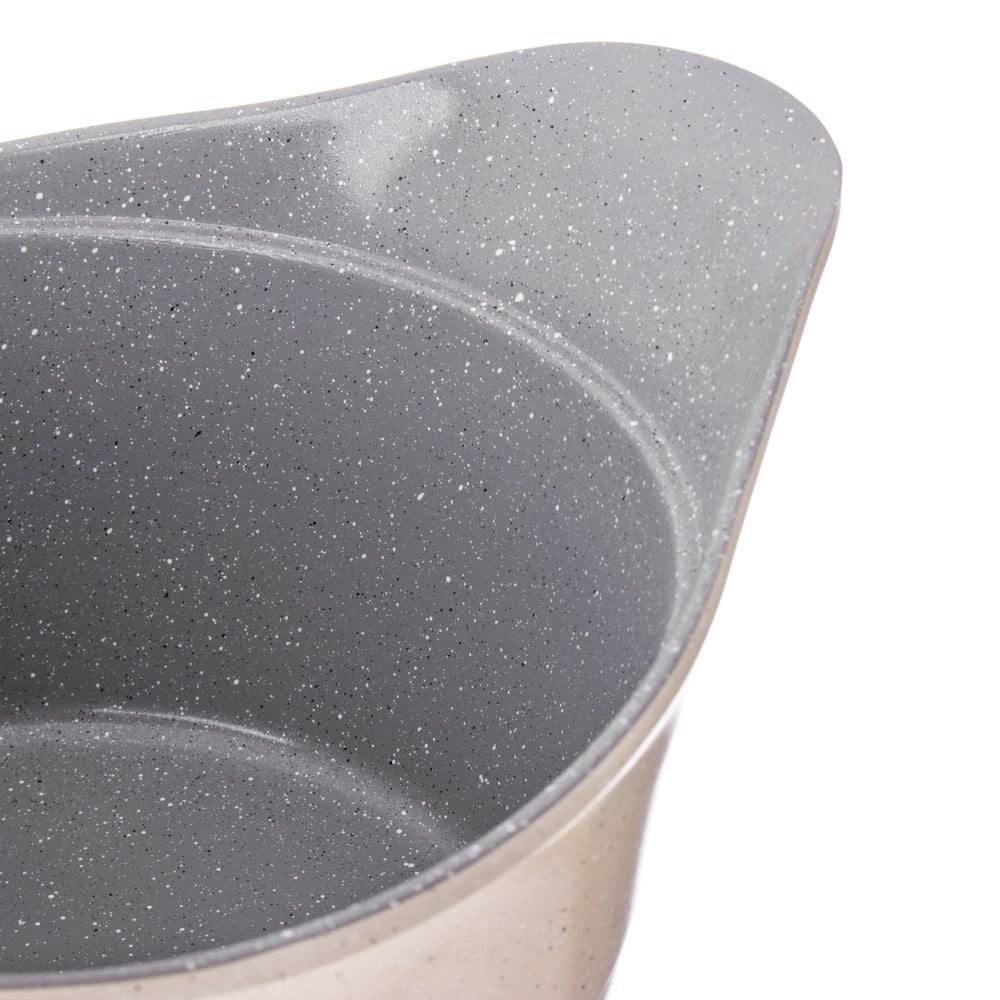 طقم قدور جرانيت لاهويا 9 قطعة بيج