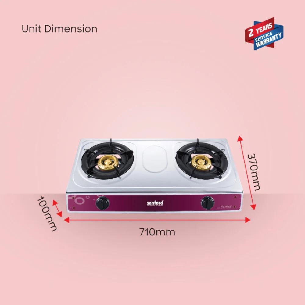 موقد غاز مزدوج الشعلات من استيل مقاوم للصدأ من سان...