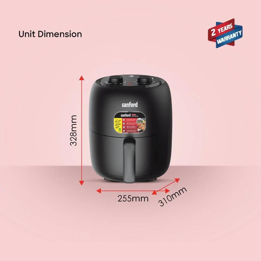 قلاية هوائية من سانفورد 3.5 لتر أسود