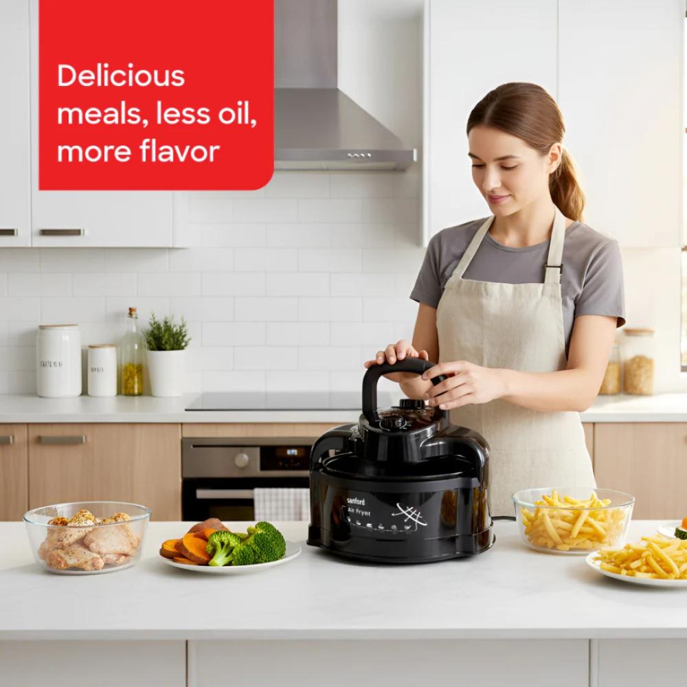 مقلاة هوائية رقمية من سانفورد 8 لتر
