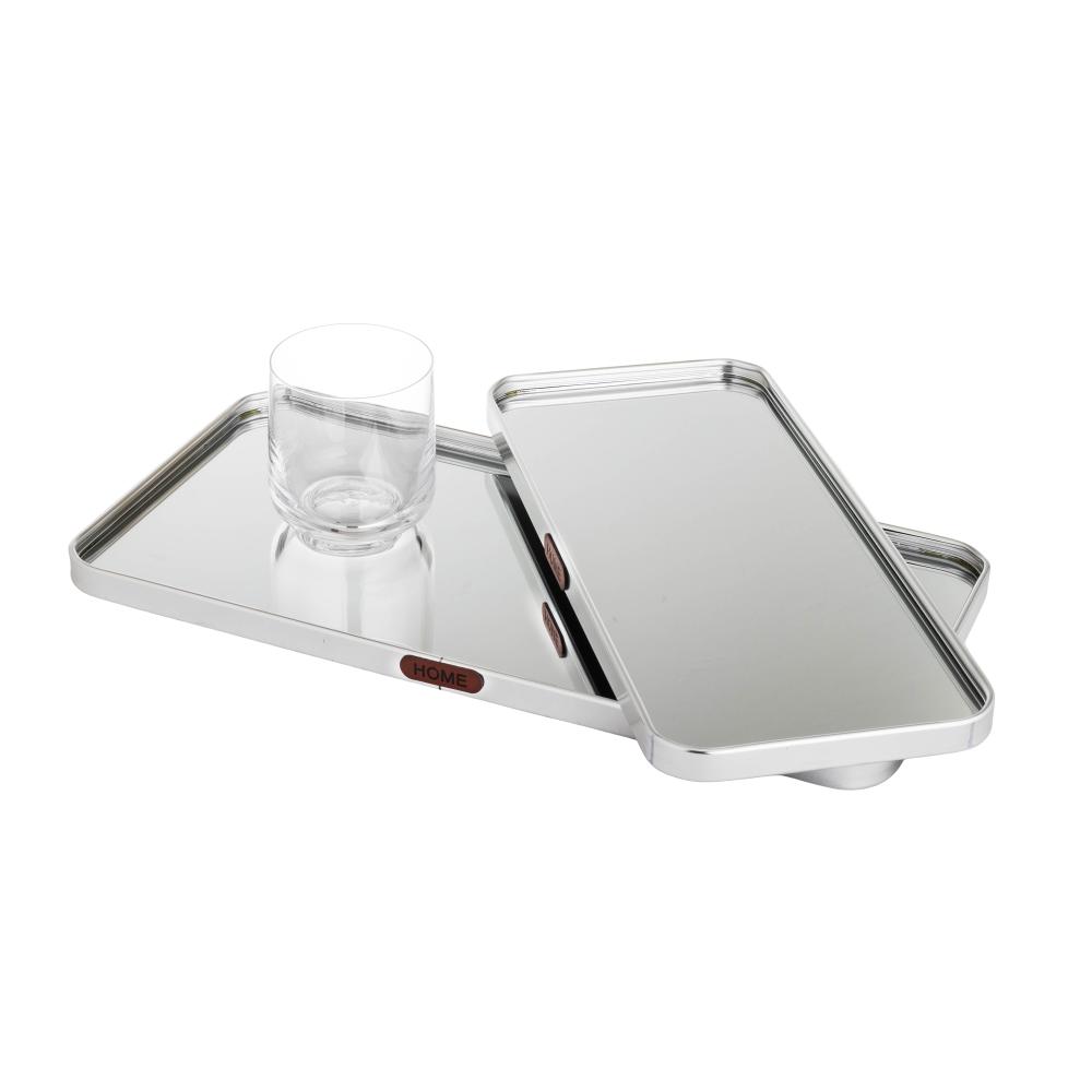 طقم طوفرية ستيل مع مرآة مستطيل 2 قطعة