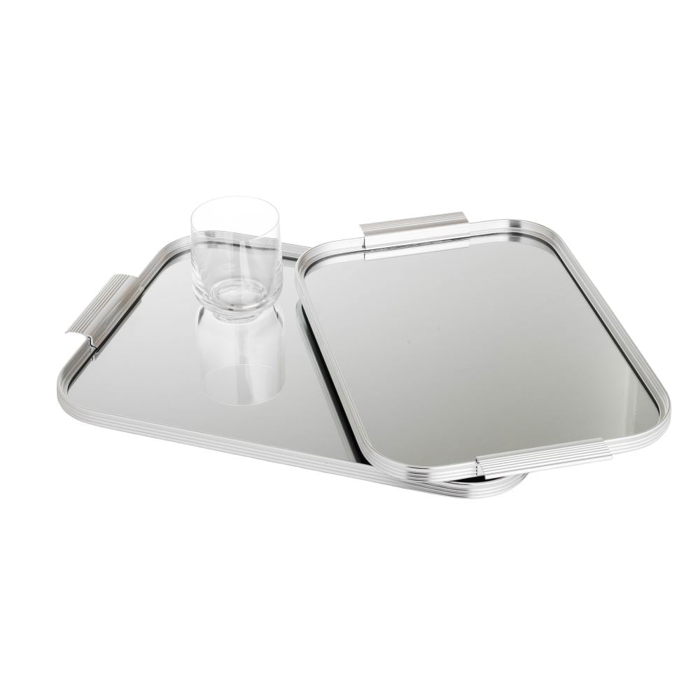 طقم طوفرية ستيل مع مرآة مستطيل 2 قطعة