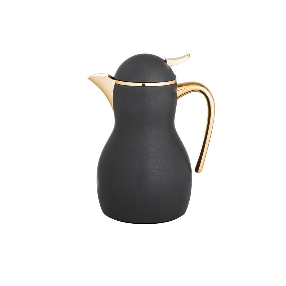 ترمس هوست الفاخرة للقهوة بتصميم رمادي مع ذهبي سعة3...