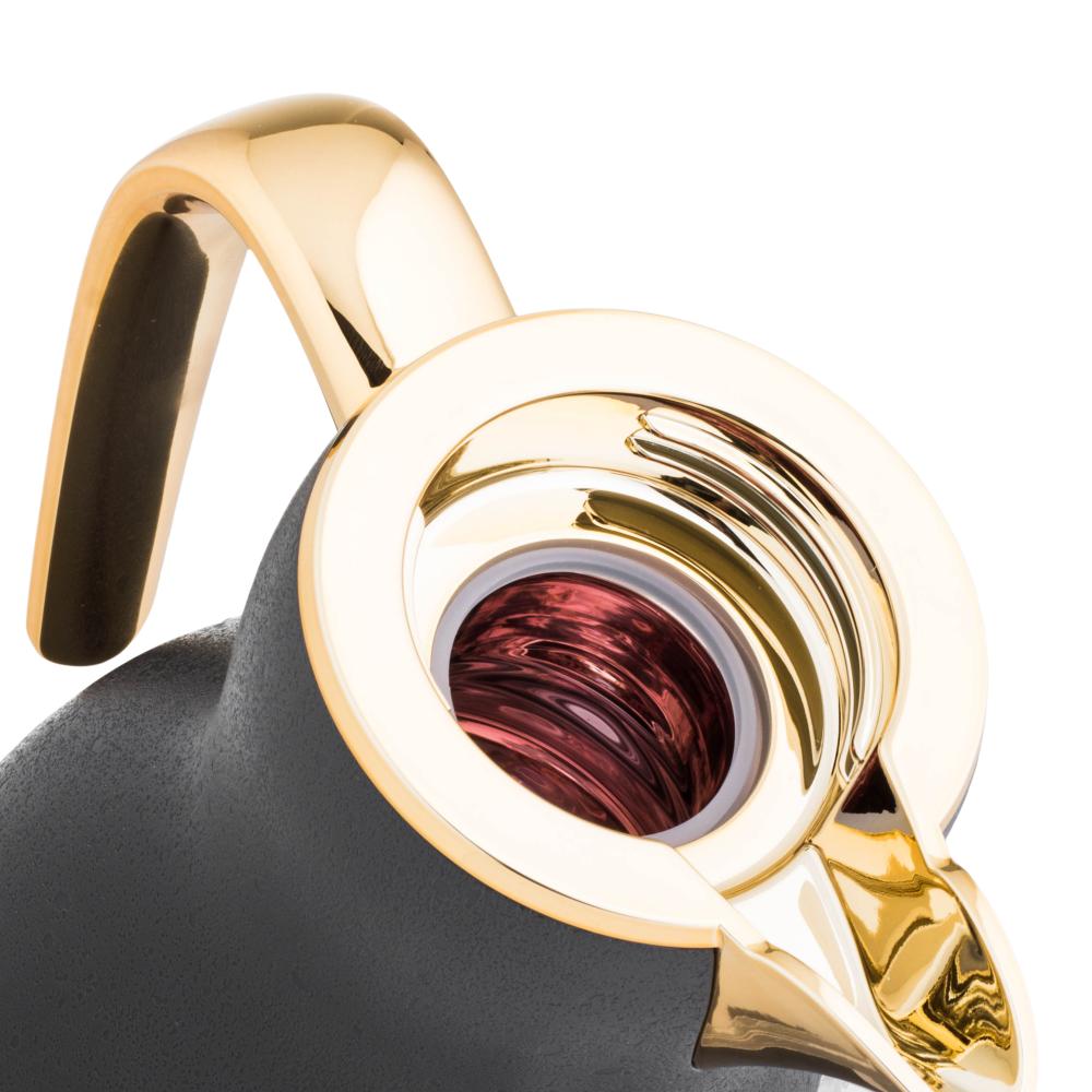 ترمس هوست الفاخرة للقهوة بتصميم رمادي مع ذهبي سعة3...