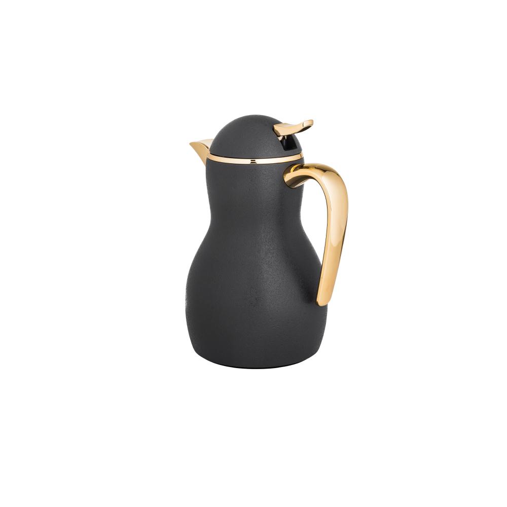 ترمس هوست الفاخرة للقهوة بتصميم رمادي مع ذهبي سعة3...