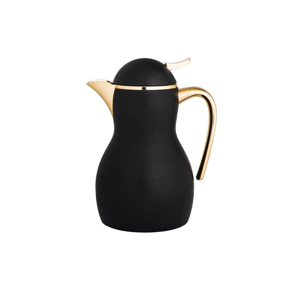 ترمس هوست الفاخرة للقهوة بتصميم أسود مع ذهبي سعة35...