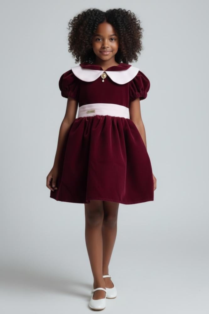 فستان بناتي عودي شتوي |S01218