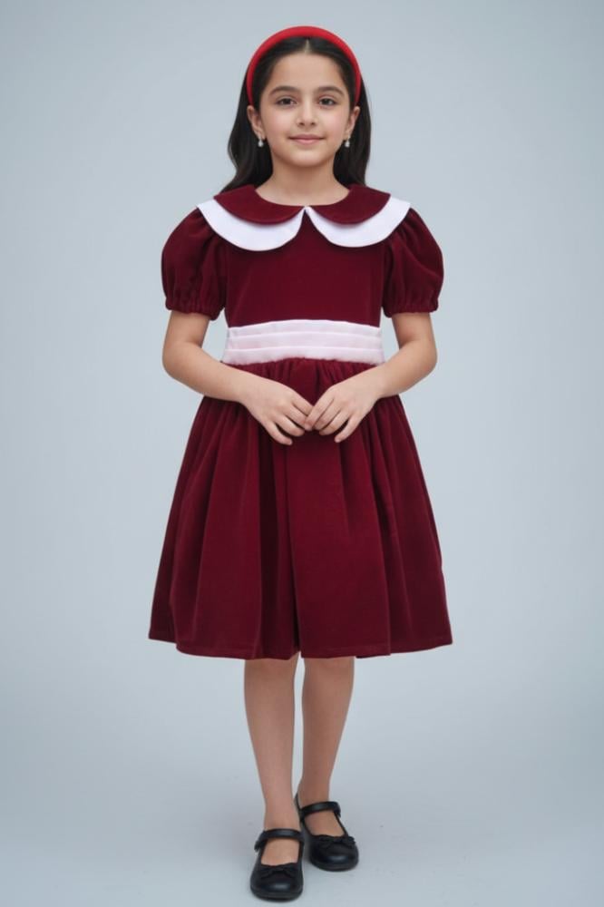 فستان بناتي عودي شتوي |S01218