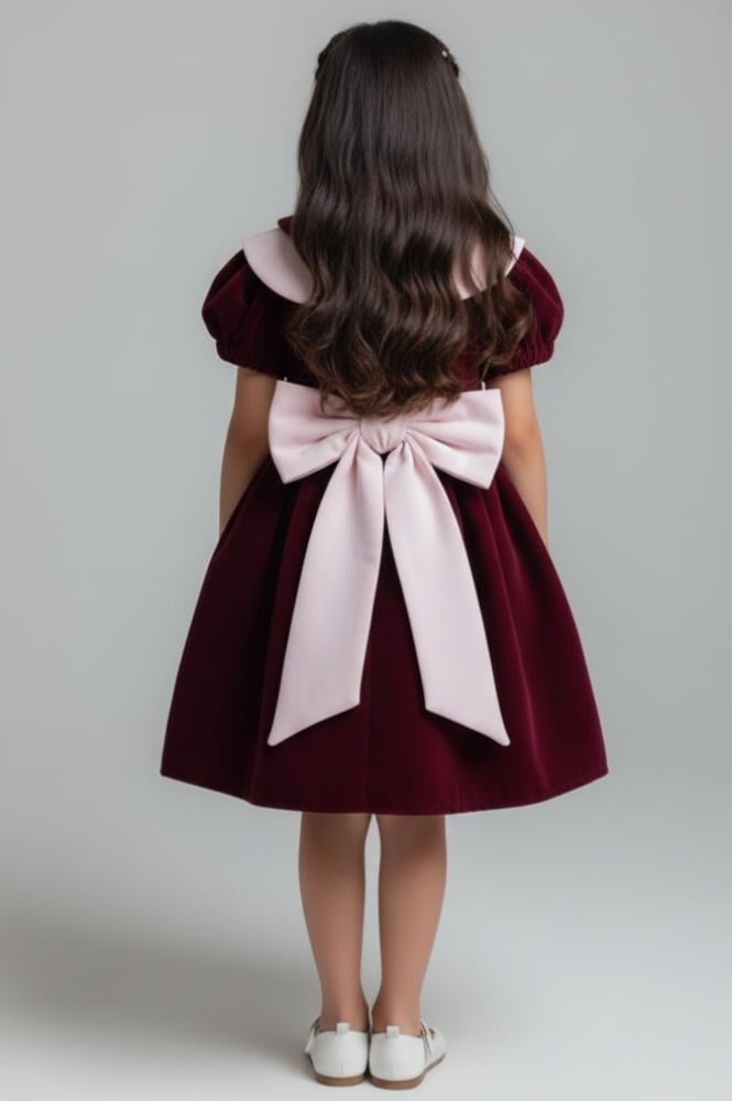 فستان بناتي عودي شتوي |S01218