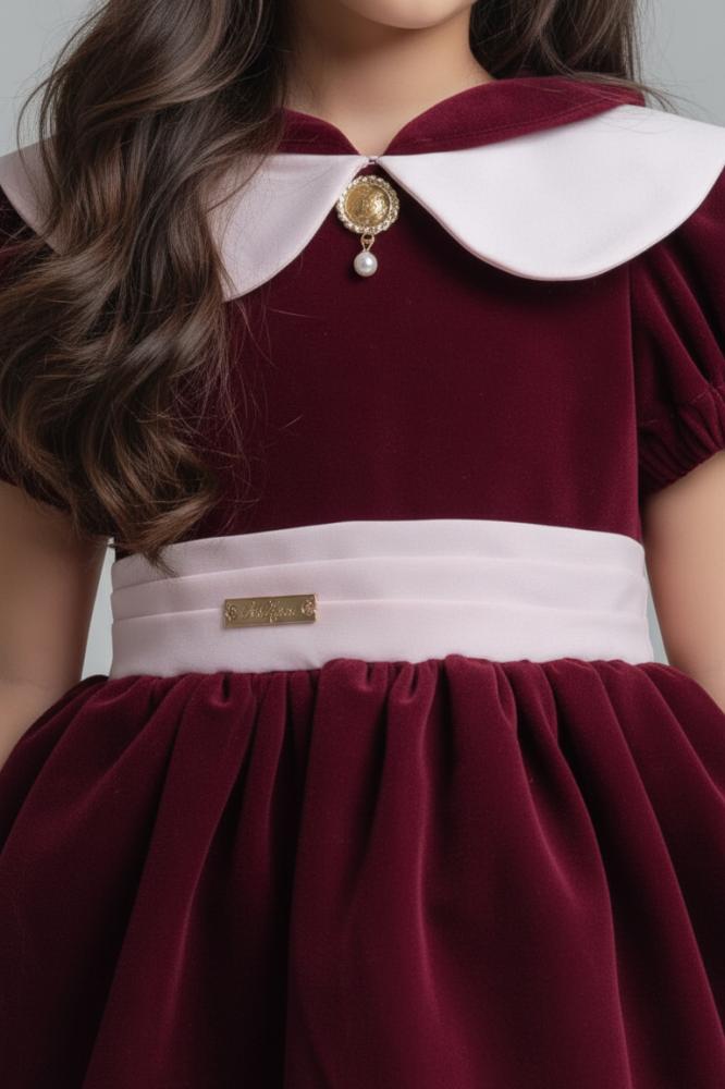 فستان بناتي عودي شتوي |S01218