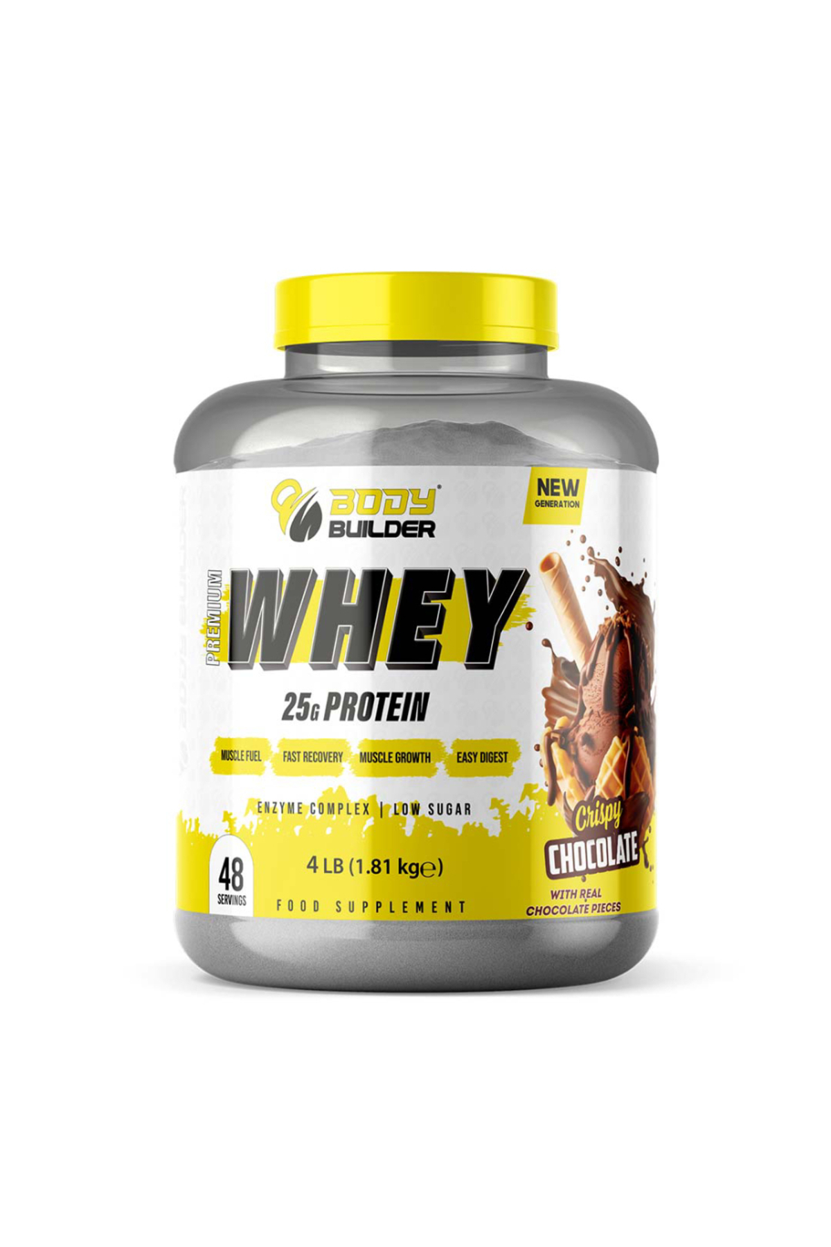 بريميوم وي بروتين نيو جين – كرسبي شوكولاتة – 4 باو...