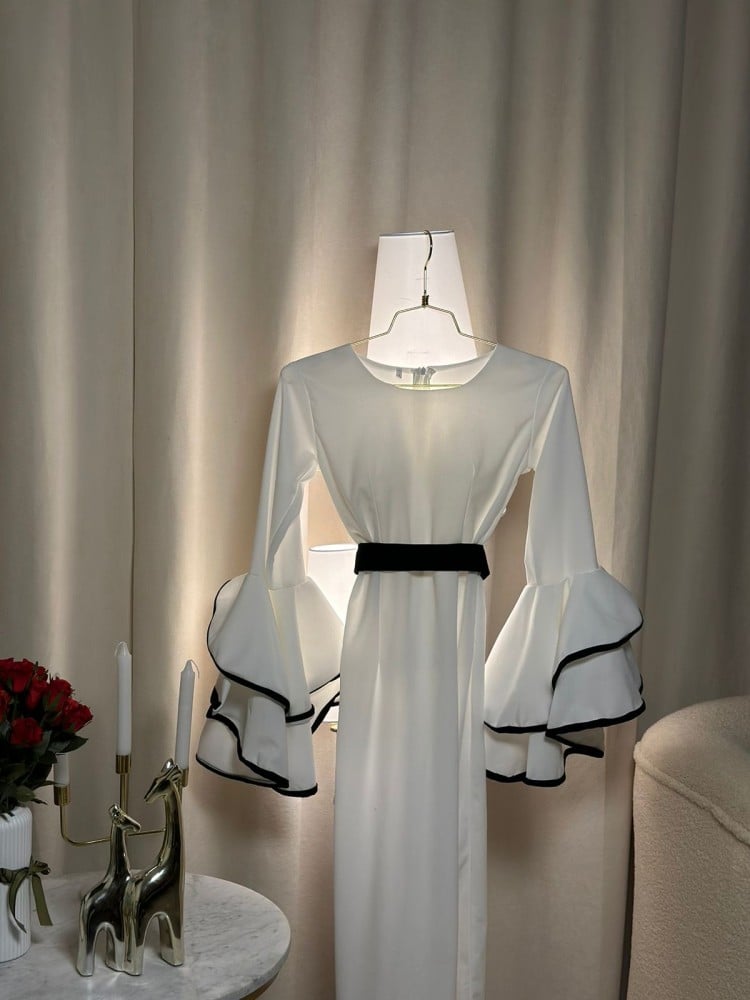 فستان كم طويل ( 2 لونين) 4353