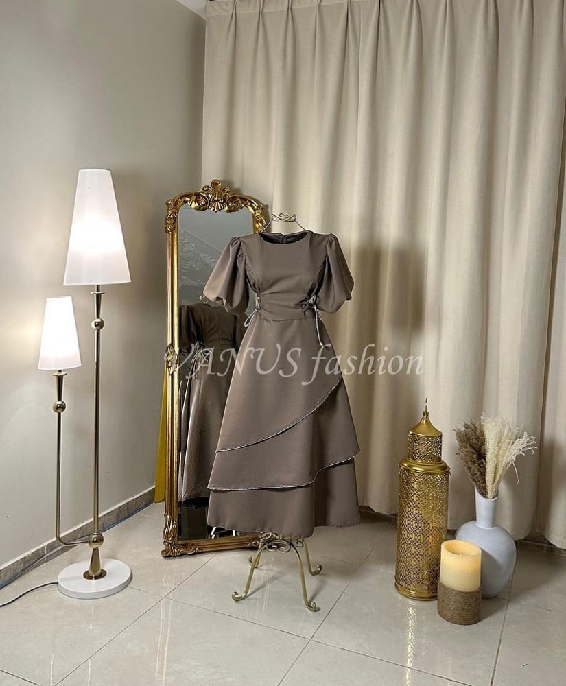 فستان ميدي ( 2 لونين) 4280