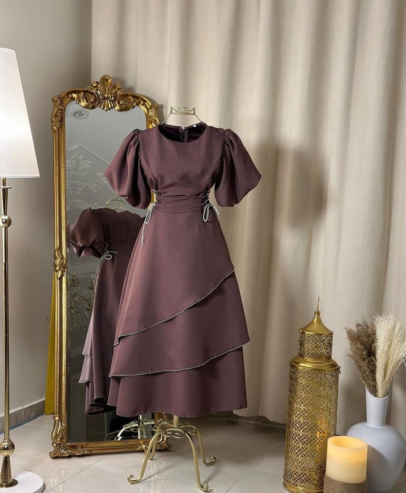 فستان ميدي ( 2 لونين) 4280