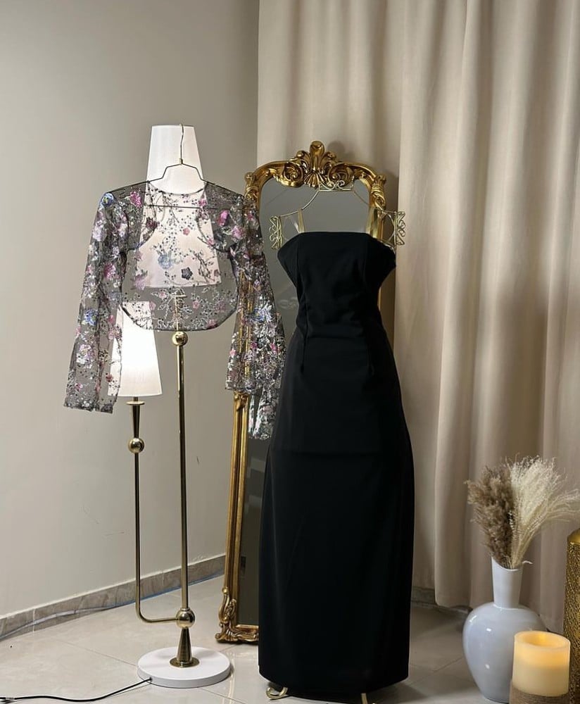 فستان طويل مع جاكيت 4274