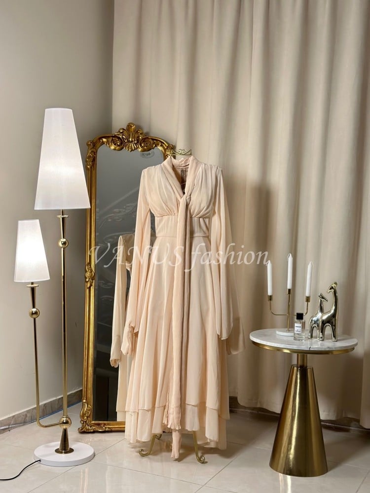 فستان طويل ( 4 الوان) 4265