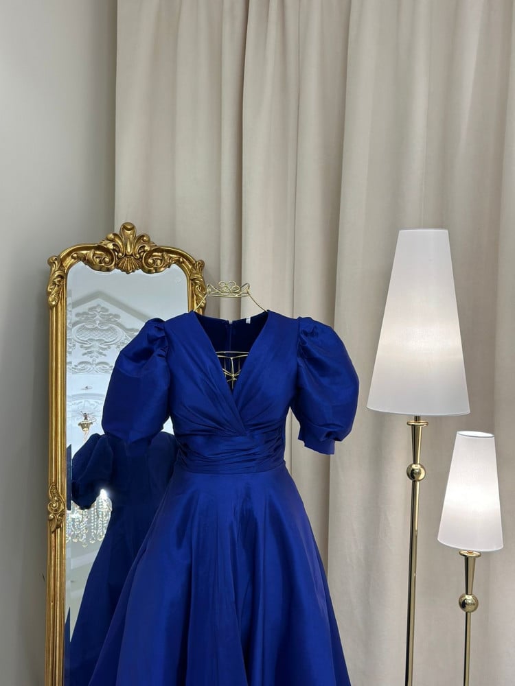 فستان سهرة ميدي ( 3 ألوان ) 3862