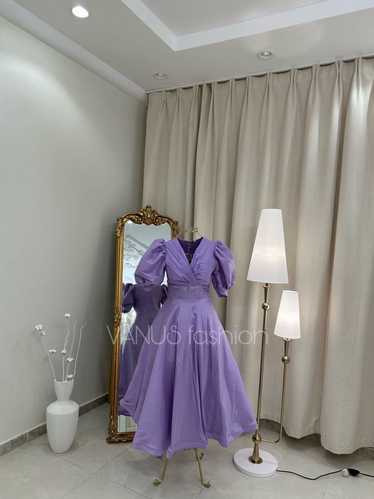 فستان سهرة ميدي ( 3 ألوان ) 3862